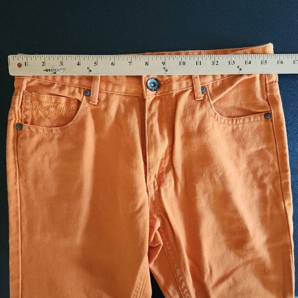 Request Jeans Orange Jeans Straight Leg Grunge Boho Y2K 90s Womens 20 (31x31) - Picture 10 of 12